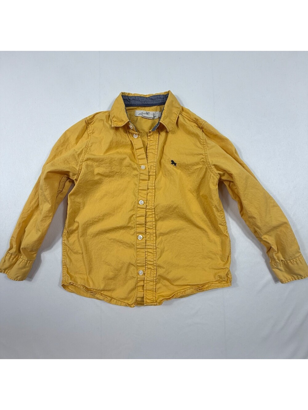 L.O.G.G. Yellow Long Sleeve Button-Up Shirt for Kids Size 6-7Y